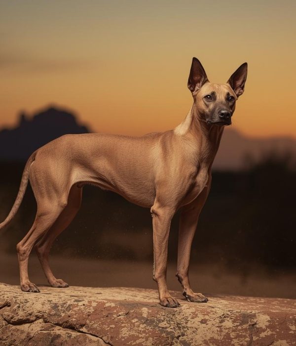Standard Xoloitzcuintli in Mexico-inspired desert vista at dusk3
